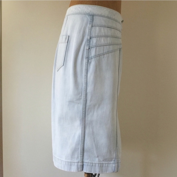 NWOT Anthropologie Pilcro and the Letterpress denim zip front skirt sz m/l - Picture 7 of 14